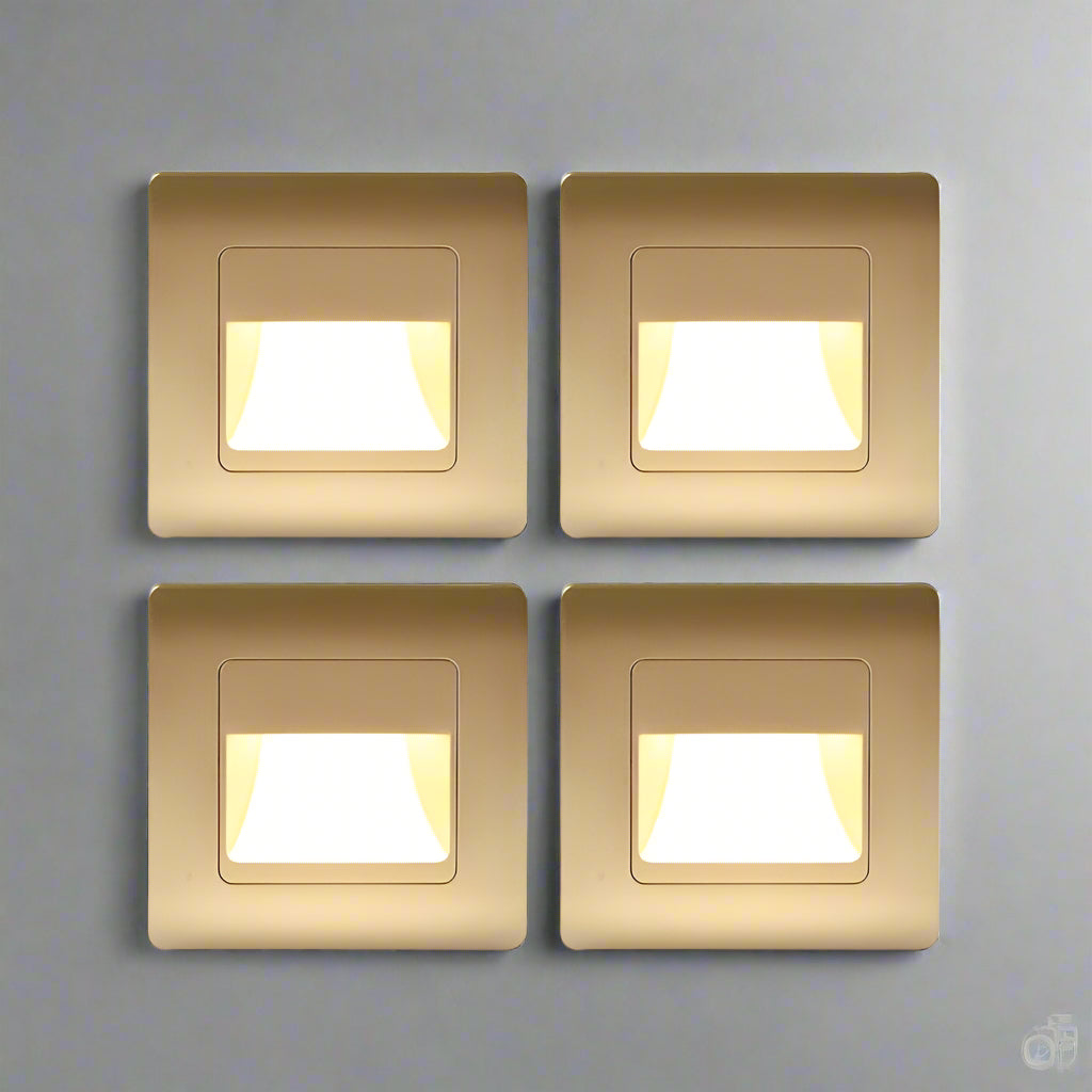 NovaStair 埋め込み型LED階段ライト - PIR、4色、90–260V - Desfino