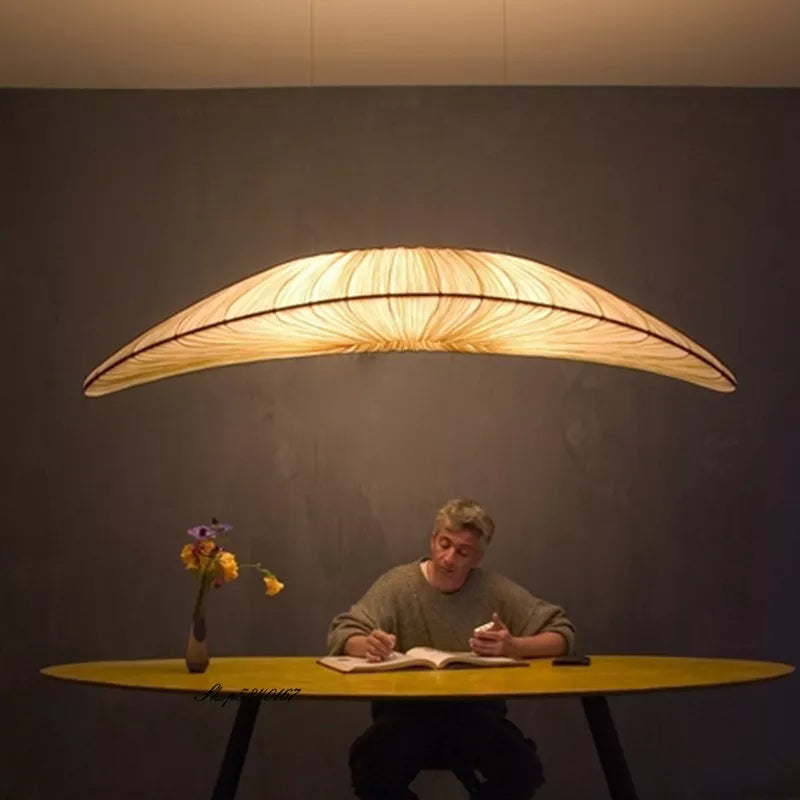 Lampadario in tessuto Aurelia Sailing — Lampada a sospensione LED bianca - Desfino