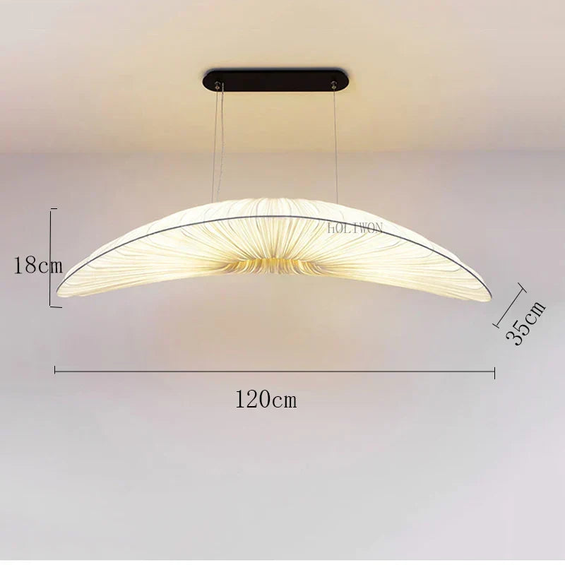 Lampadario in tessuto Aurelia Sailing — Lampada a sospensione LED bianca - Desfino