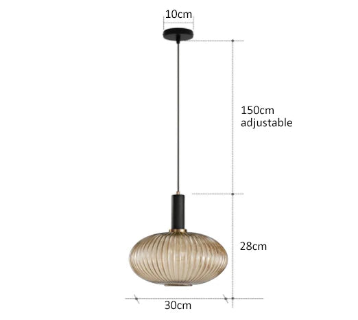 AuraGlass retro LED závěsné svítidlo — svítidlo ve vintage stylu - Desfino