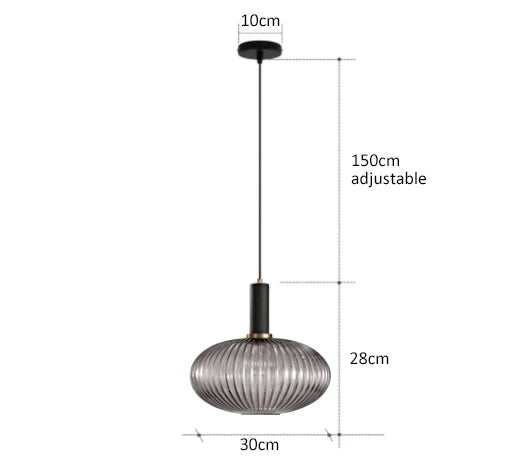 AuraGlass retro LED závěsné svítidlo — svítidlo ve vintage stylu - Desfino