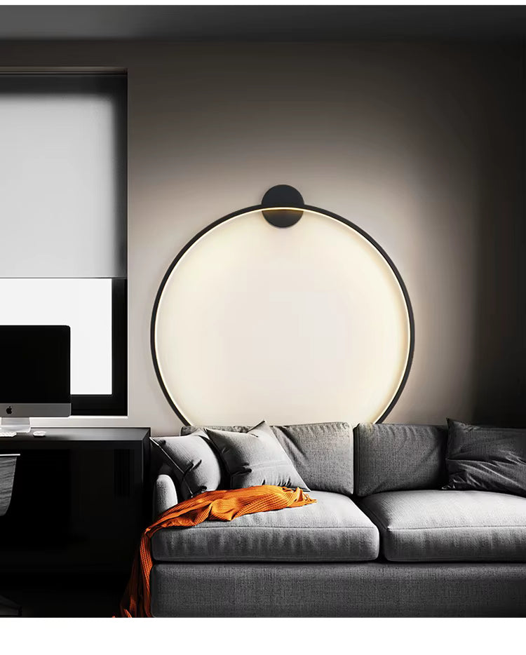 LumaNova rund LED-vägglampa — solinspirerad accentbelysning - Desfino