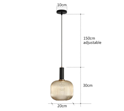AuraGlass retro LED závěsné svítidlo — svítidlo ve vintage stylu - Desfino