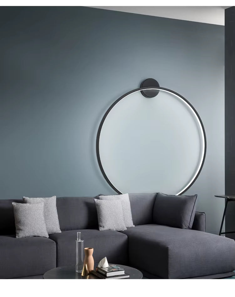 LumaNova rund LED-vägglampa — solinspirerad accentbelysning - Desfino