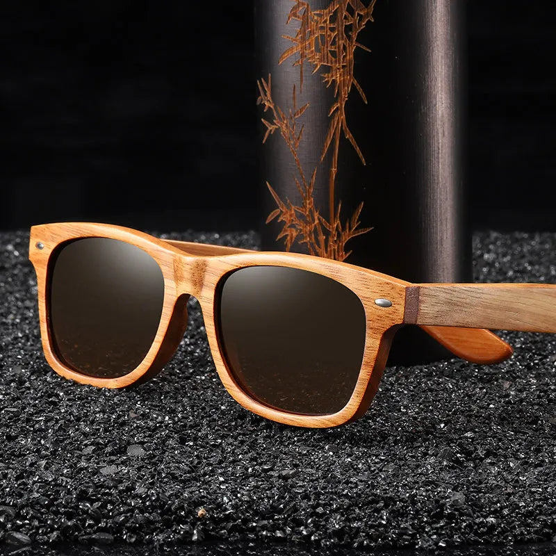 Óculos de sol de bambu polarizados UV400 Verdaro — Lentes premium - Desfino