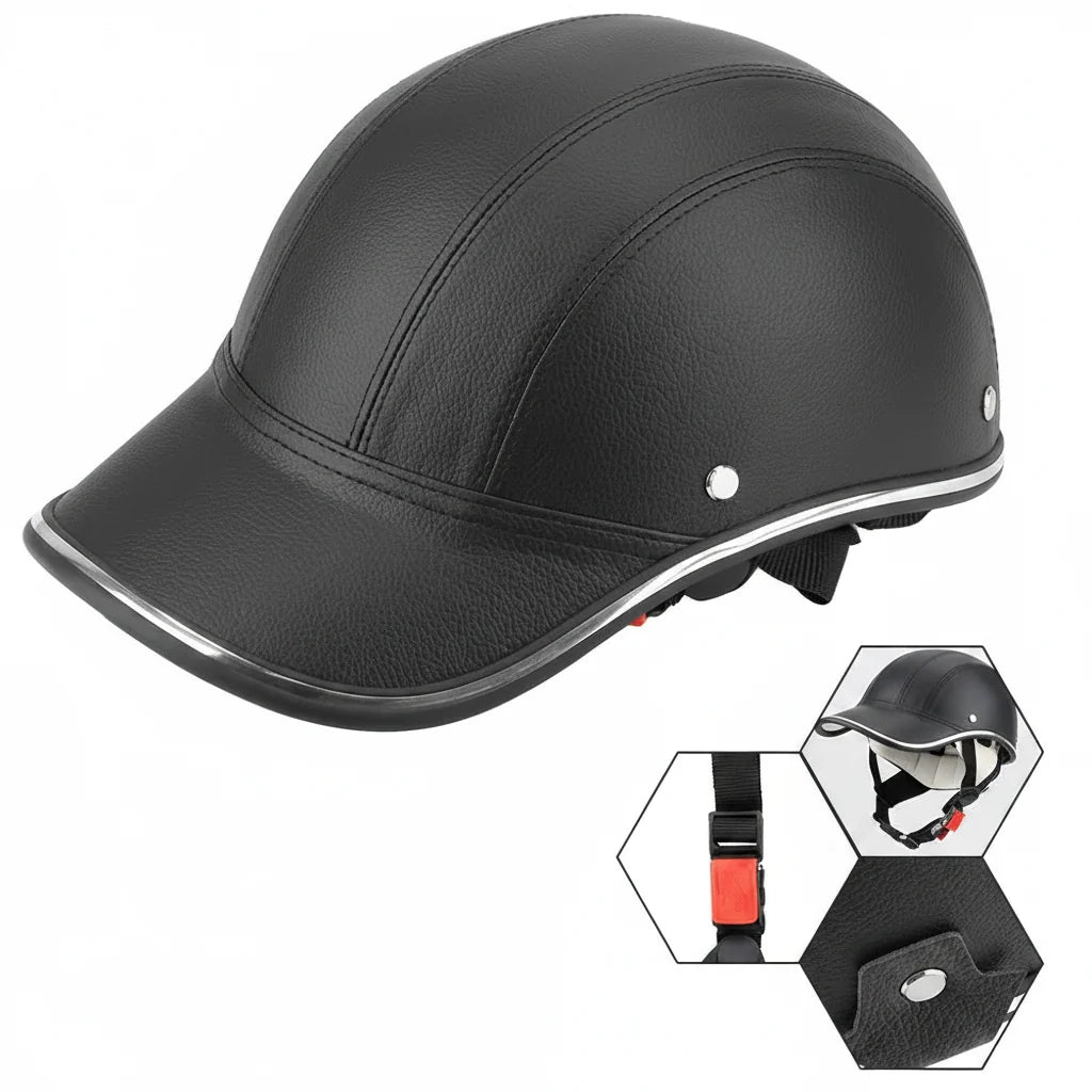 Vintage halvskallet hjelm i baseballcap-stil - lett, 353g | Desfino