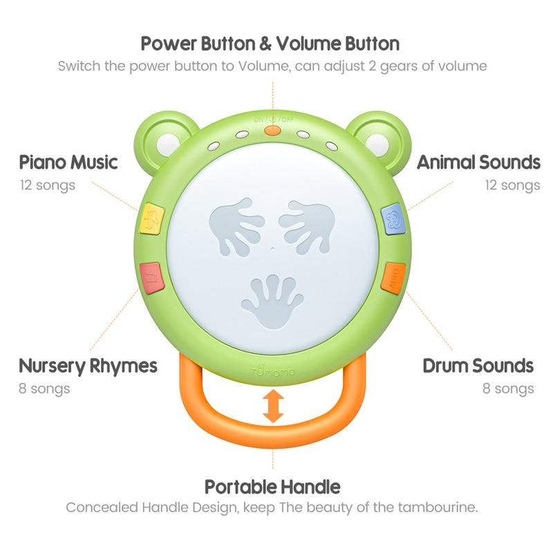 LumiBeat babytrommeleke — blinkende lys, musikk og 40+ sanger | Desfino
