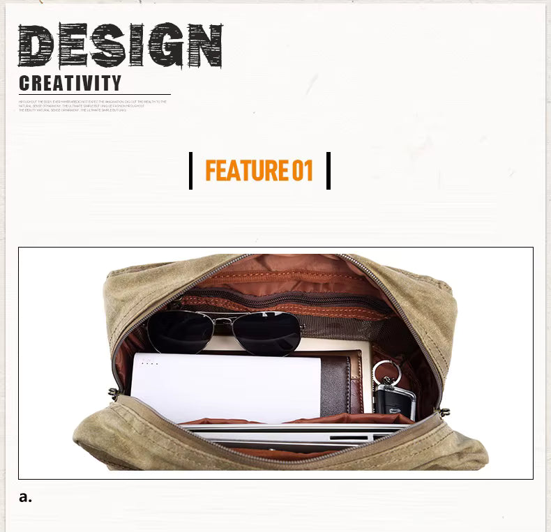 Rivelo Voyager fényképezőgép-hátizsák — vízálló viaszos vászon - Desfino