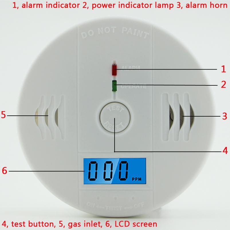 Dvojitý alarm HomeGuard na kouř a oxid uhelnatý — kompaktní bateriový alarm CO