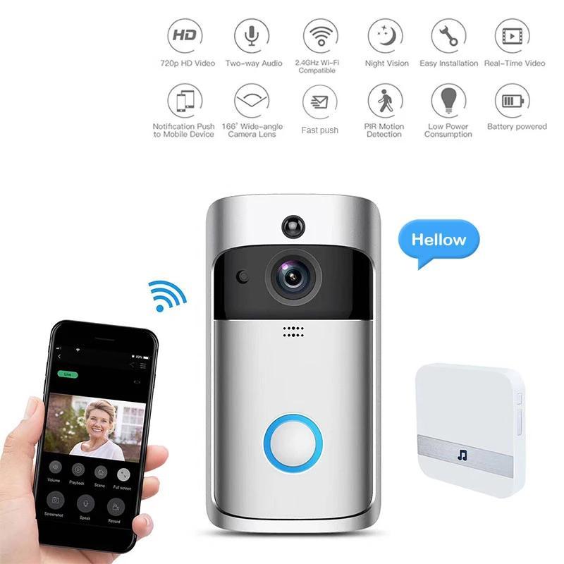 Aleron slimme deurbelcamera — wifi-bewegingsdetectie met meldingen - Desfino