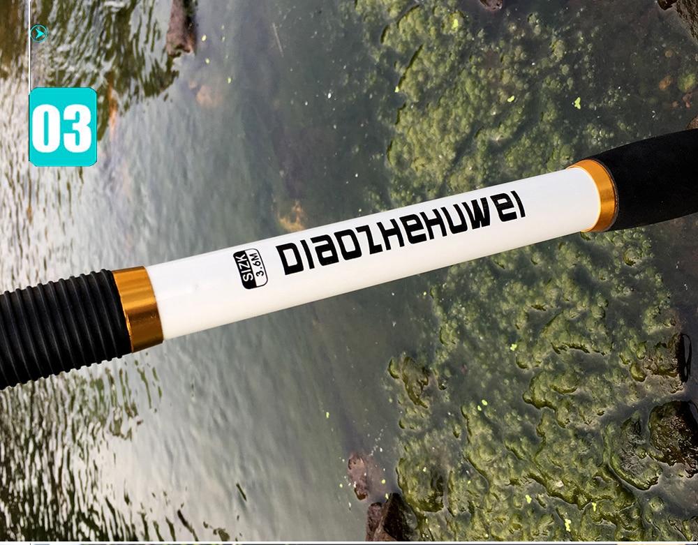Teleskopický rybářský prut Marinex z uhlíkových vláken — 2.1–3.6m, výsuvný - Desfino