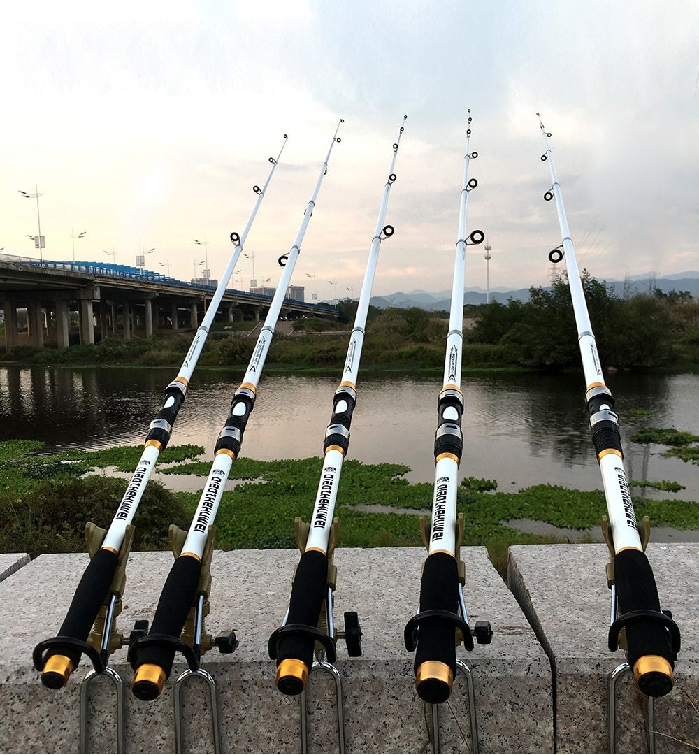 Teleskopický rybářský prut Marinex z uhlíkových vláken — 2.1–3.6m, výsuvný - Desfino