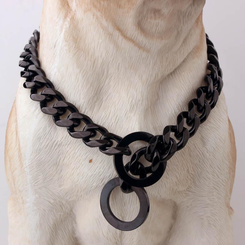 Rivaro bredt cubansk hundehalsbånd på 15mm — hiphopstil - Desfino