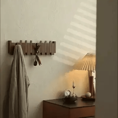 מתלה מעילים בסגנון פסנתר להתקנה על הקיר Viretta — שמונה ווים נשלפים - Desfino