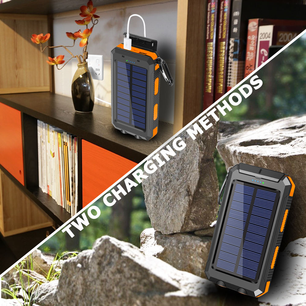 SolarPulse بنك طاقة شمسي بسعة 20000mAh — ألواح شمسية مدمجة - Desfino