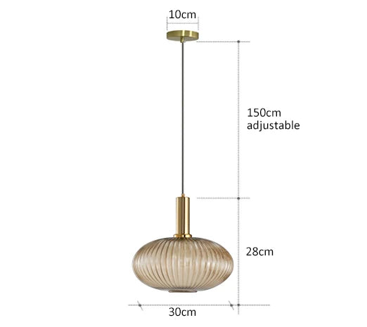 AuraGlass retro LED závěsné svítidlo — svítidlo ve vintage stylu - Desfino