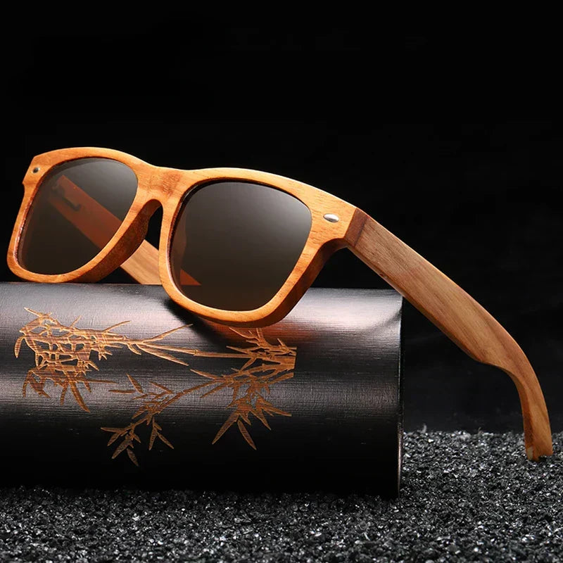 Óculos de sol de bambu polarizados UV400 Verdaro — Lentes premium - Desfino