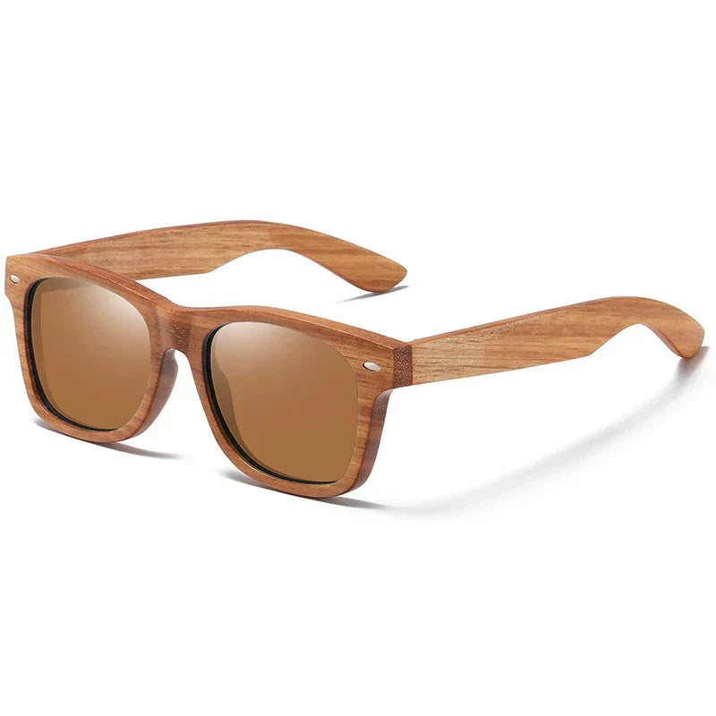 Óculos de sol de bambu polarizados UV400 Verdaro — Lentes premium - Desfino