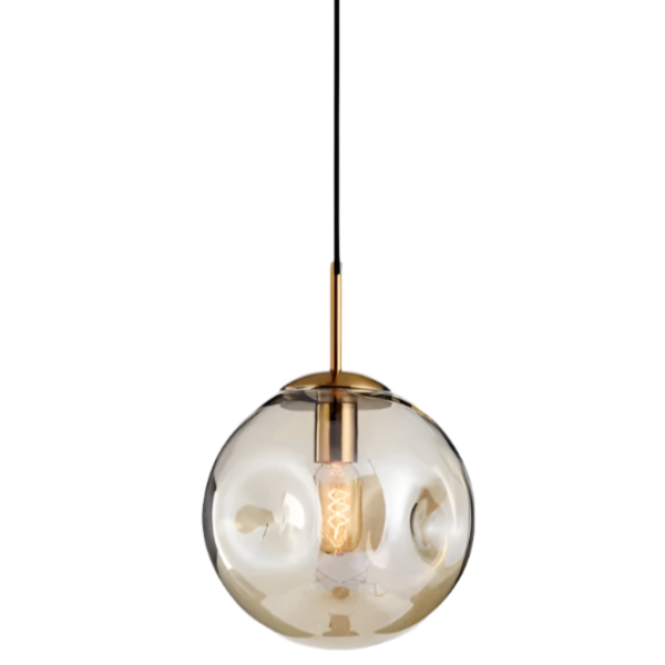 Závěsné svítidlo Aurelle se zlatou skleněnou koulí — moderní design - Desfino