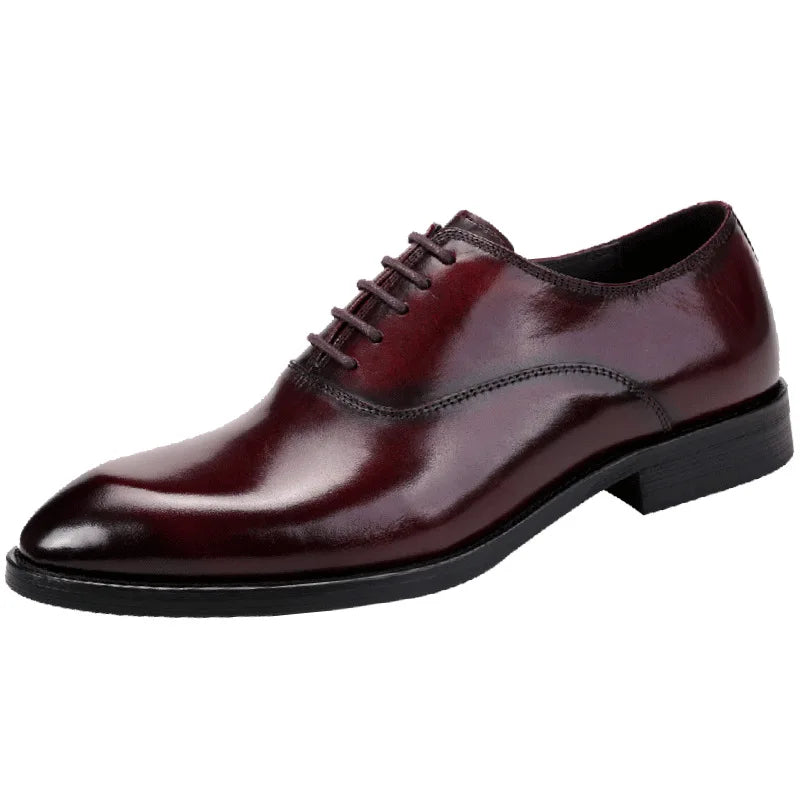 Aurelo Men's Italian Leather Oxford Shoes — Lace-Up Dress Style - Desfino