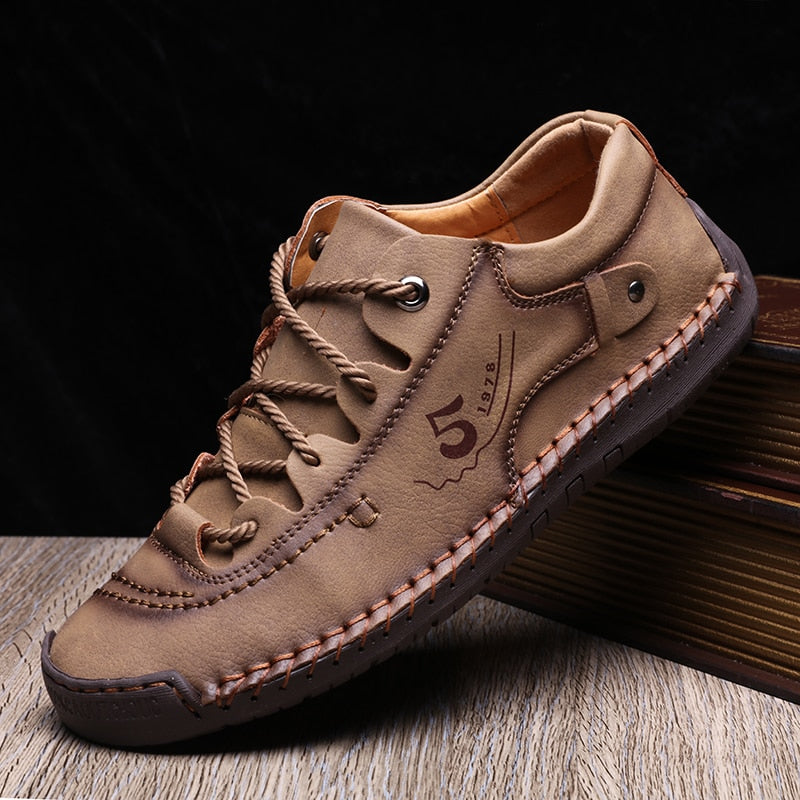 Sapatos ortopédicos de couro para homem BowLift — palmilhas almofadadas, sola moldada - Desfino