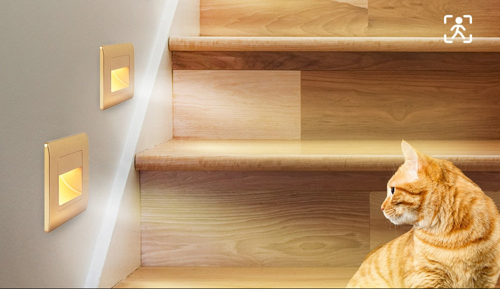 LumaNex PIR-LED-trappelys — innfelt, 4 fargealternativer - Desfino