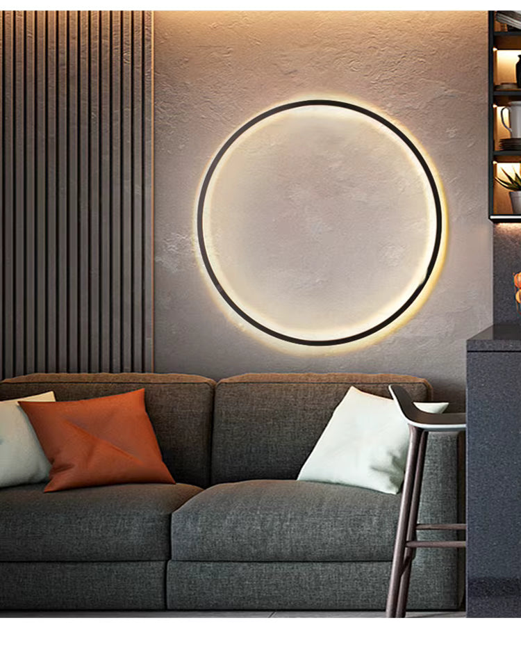 LumaNova rund LED-vägglampa — solinspirerad accentbelysning - Desfino