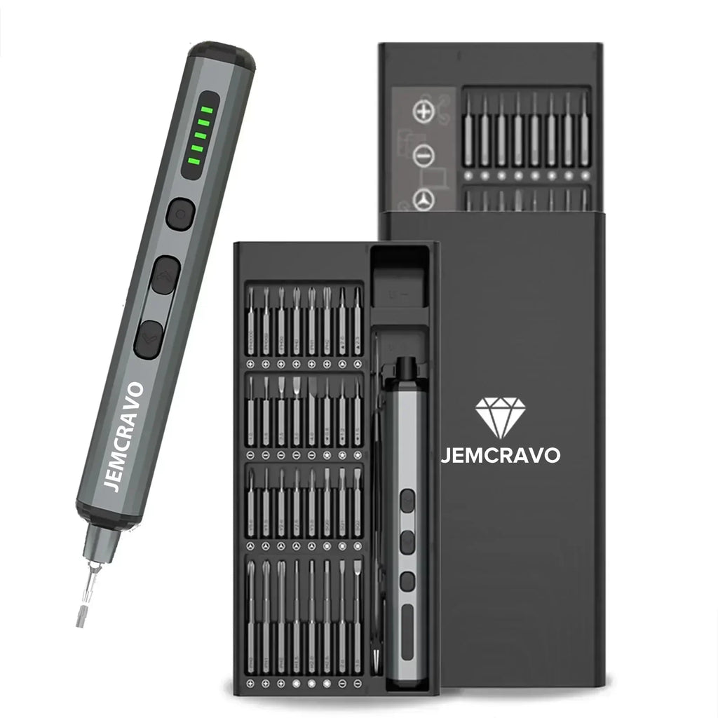 Kit de destornillador eléctrico de precisión LumaGrip 68 en 1 con LED - Desfino