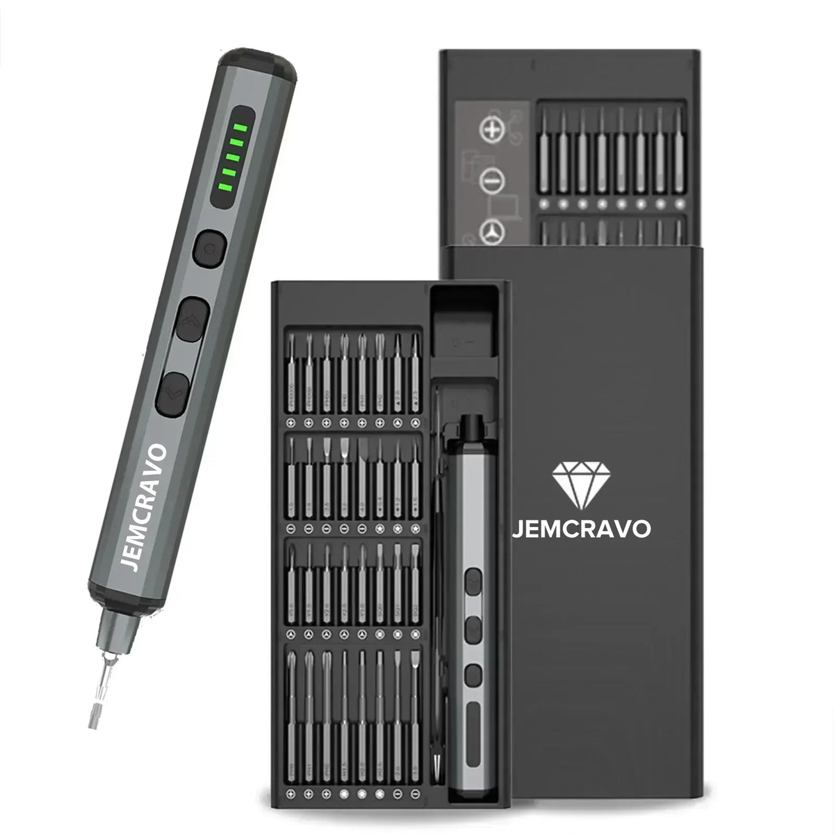 Kit de destornillador eléctrico de precisión LumaGrip 68 en 1 con LED - Desfino