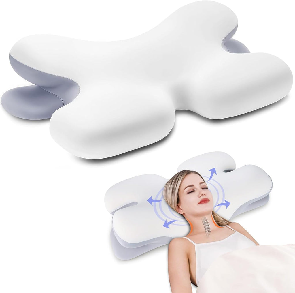 Almohada cervical de espuma viscoelástica LumaRest - soporte ergonómico para el cuello - Desfino