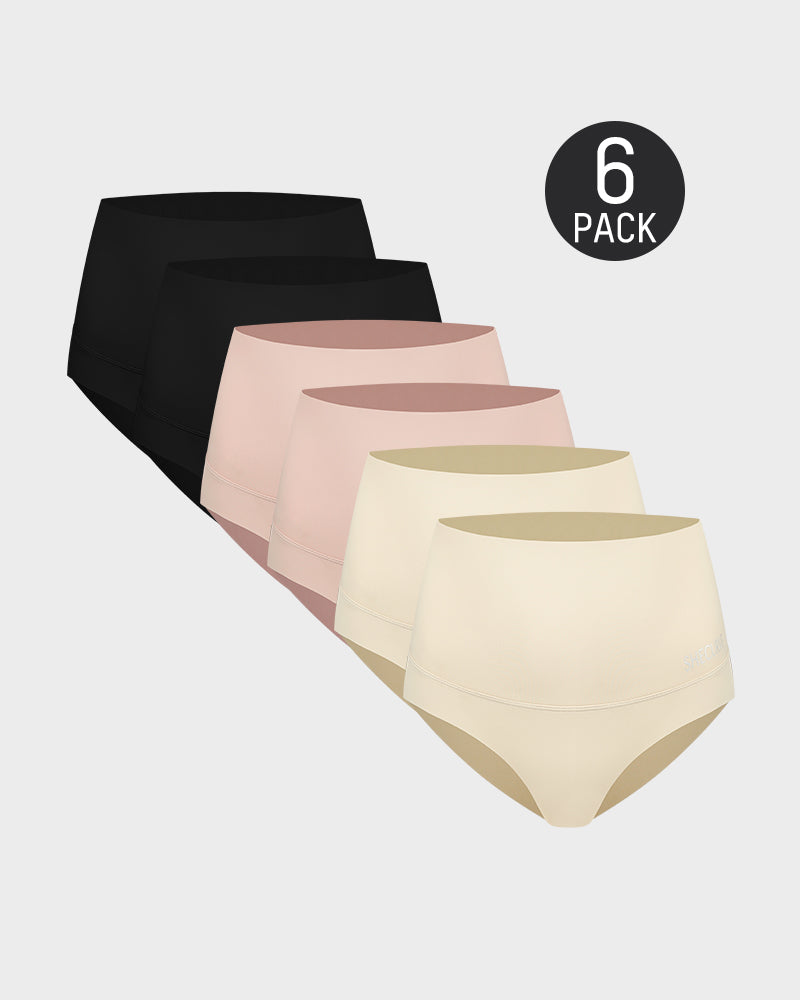 Women's Three-Pack High Waisted Briefs — Tummy Control Smoothing Fit