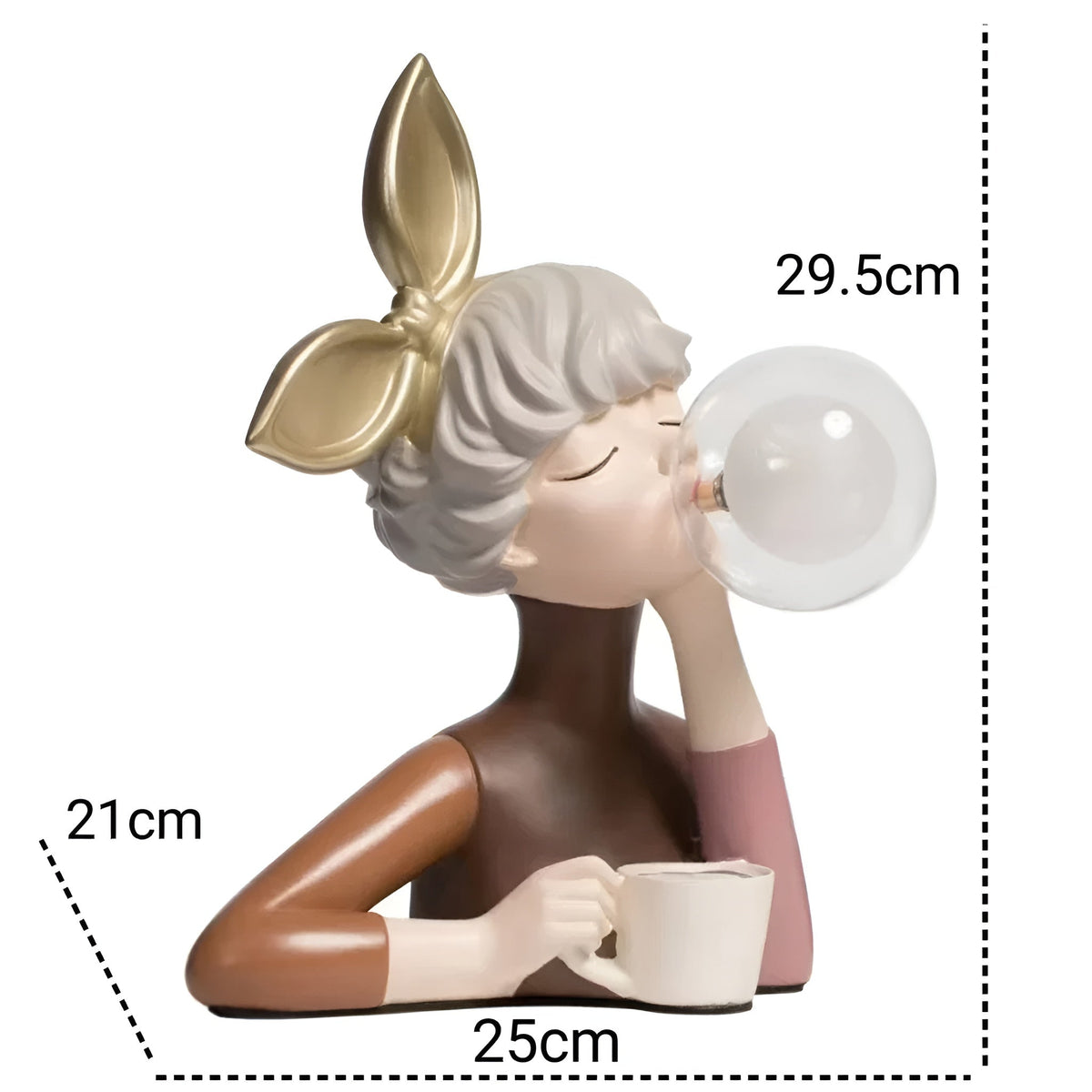 LumaSprite tegneseriefigur som natlampe med bobler — lampe med blødt lys - Desfino