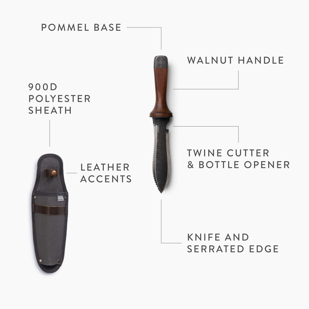 Skládací survival nůž TrailForge — prémiová čepel, ergonomický úchop - Desfino