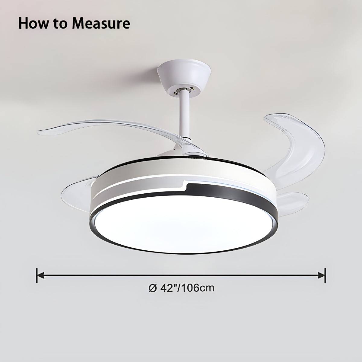 Minimalistischer Deckenventilator mit Fernbedienung | Desfino