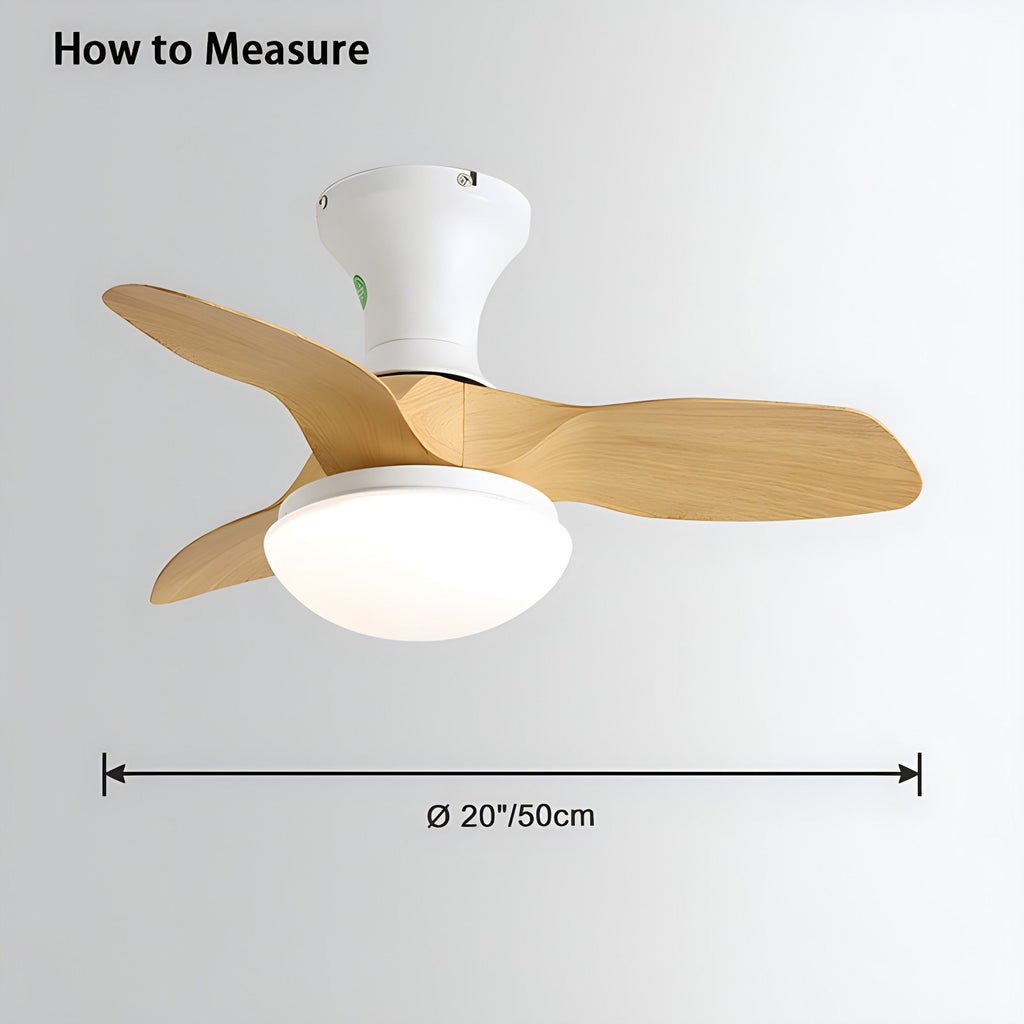 Small Propeller Ceiling Fan With Light | Desfino