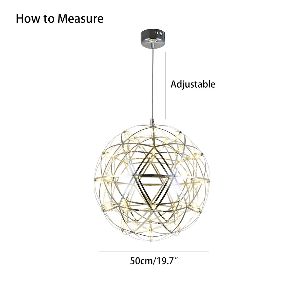 Silver Fire Ball Pendant Light for Dining Room | Desfino
