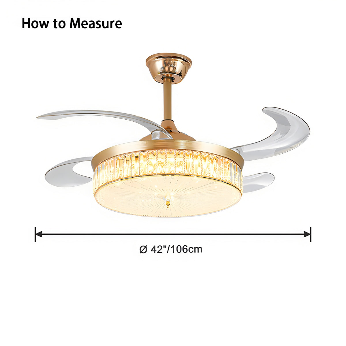 Remote Hugger Ceiling Fan Light | Desfino