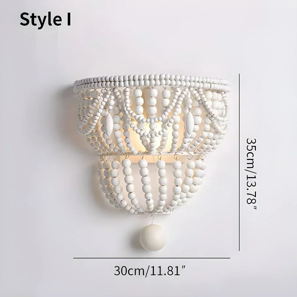 Retro Wooden Bead Chandelier for Dining Room | Desfino