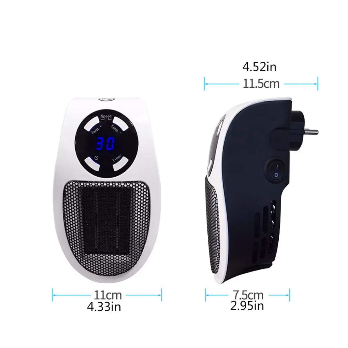 Asera přenosný energeticky úsporný panelový ohřívač — kompaktní design - Desfino
