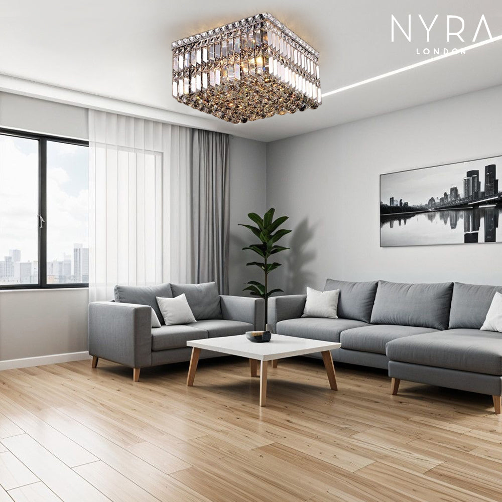 Jade Crystal Ceiling Chandelier