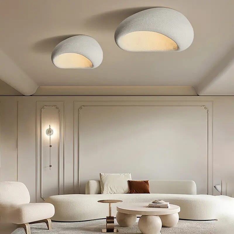 Irisori Wabi-Sabi Ceiling Light — Handcrafted Japanese Form, Organic Silhouette, Warm Glow