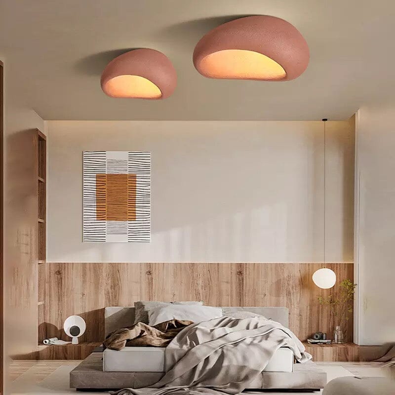 Irisori Wabi-Sabi Ceiling Light — Handcrafted Japanese Form, Organic Silhouette, Warm Glow