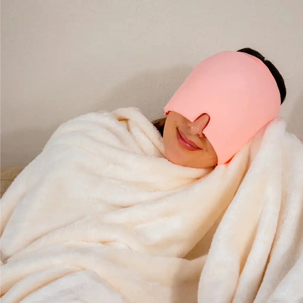 Gorro de gel refrescante de 360° para aliviar el dolor de cabeza - Alivio de la tensión y la migraña - Desfino
