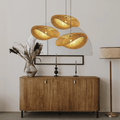 Suspension LED KoruBend — Luminaire moderne rustique en bambou - Desfino