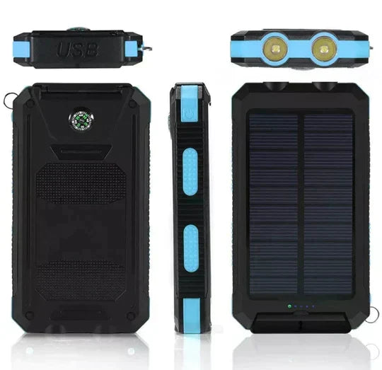 LyraCharge 30000mAh solcellsladdare och powerbank — IP67-vattentät - Desfino