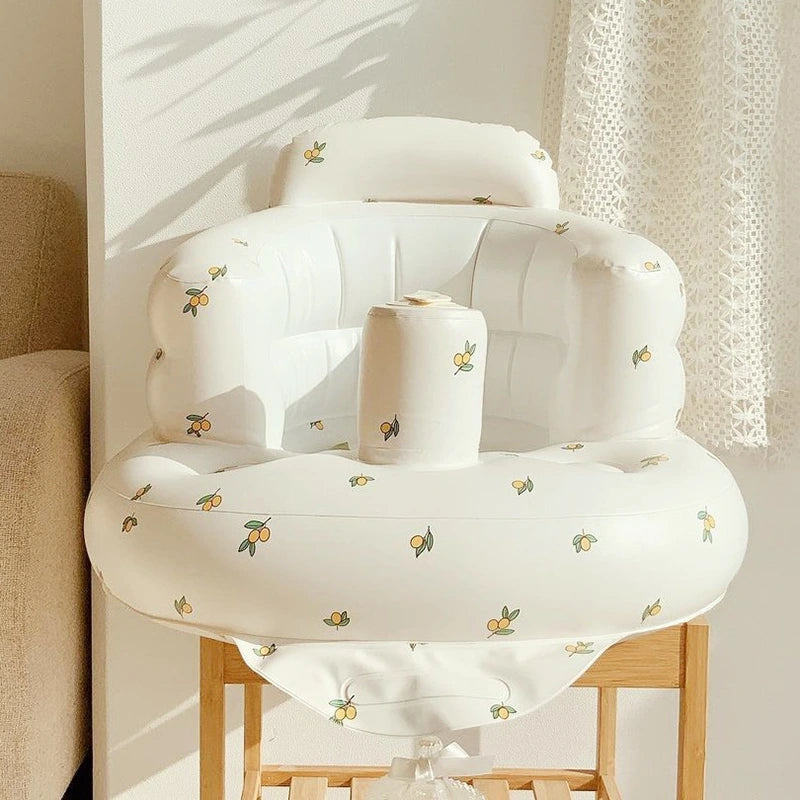 NovaNest Inflatable Baby Chair — Built-In Pump, Curved Backrest - Desfino