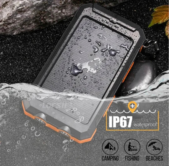 LyraCharge 30000mAh Solarny powerbank z ładowarką — wodoodporność IP67 - Desfino
