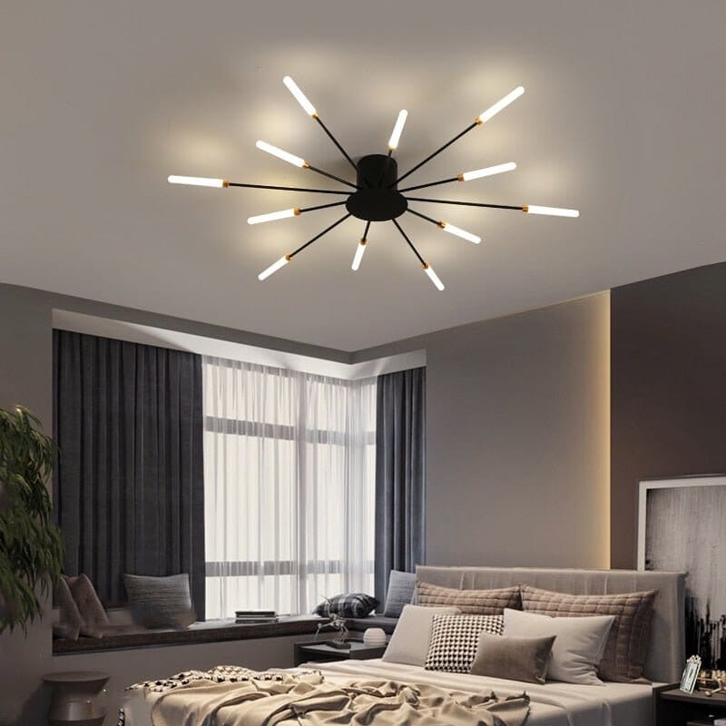 Illumina LED Dining Room Chandelier — Modern Semiflush Ceiling Mount - Desfino