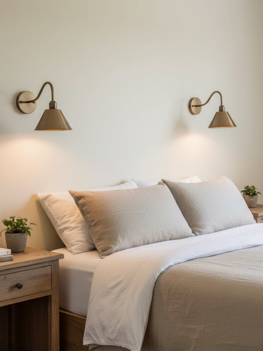 Modern Industrial Tapered Sconce — Clean Metal Wall Light