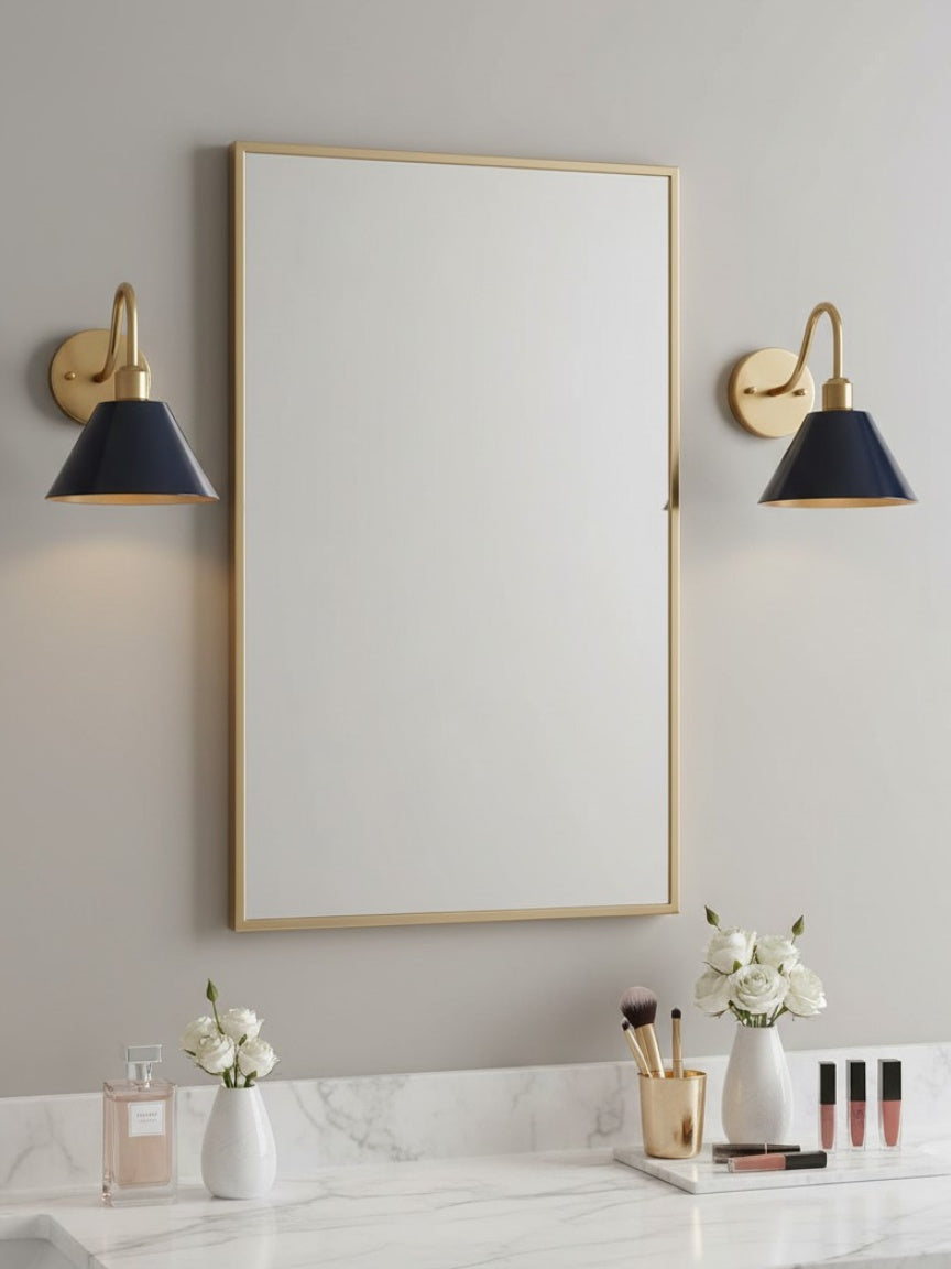 Modern Industrial Tapered Sconce — Clean Metal Wall Light